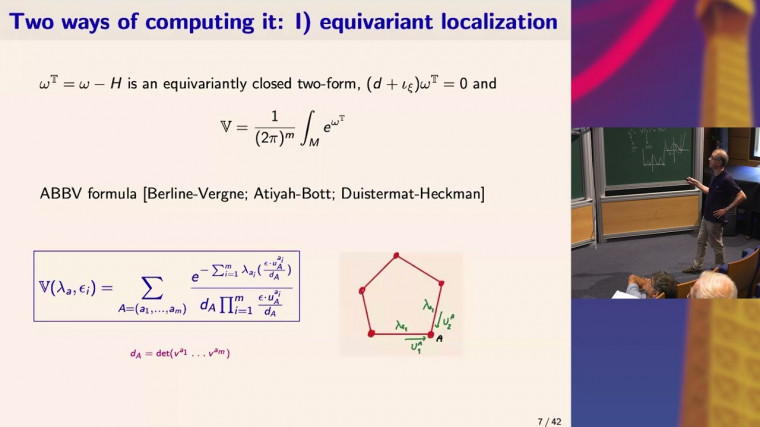 Equivariant volumes and holography