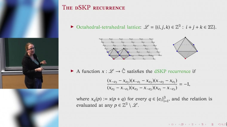 The dSKP recurrence: combinatorial aspects and geometric systems