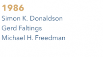 Fields medallists - 1986