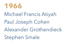 Fields medallists - 1966