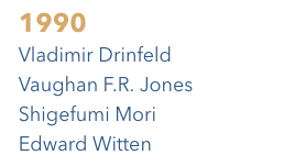 Fields medallists - 1990