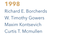 Fields medallists - 1998