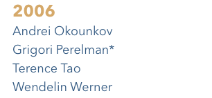 Fields medallists - 2006