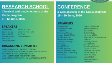 Jean Morlet Chair - Classical and p-adic aspects of the Kudla program / Chaire Jean Morlet - Aspects classiques et p-adiques du programme Kudla