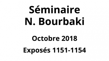 Bourbaki - Octobre 2018