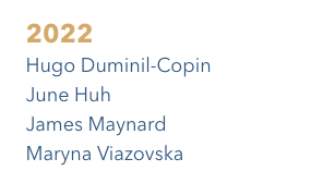 Fields medallists - 2022