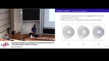 Towards complex and realistic tokamaks geometries in computational plasma physics
