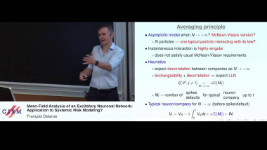 Mean-field analysis of an excitatory neuronal network: application to systemic risk modeling?