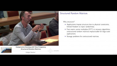 Compressive sensing with time-frequency structured random matrices