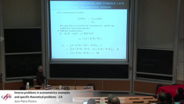 Inverse problems in econometrics: examples and specific theoretical problems. Lecture 2