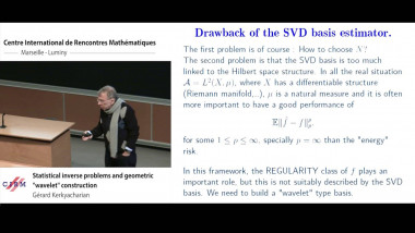 Statistical inverse problems and geometric "wavelet" construction