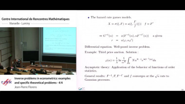 Inverse problems in econometrics: examples and specific theoretical problems. Lecture 4