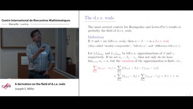 A derivation on the field of d.c.e.reals