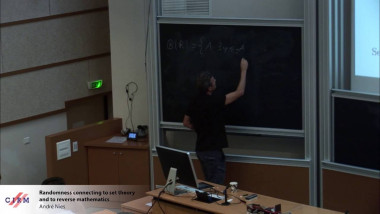 Randomness connecting to set theory and to reverse mathematics