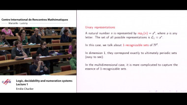 Logic, decidability and numeration systems - Lecture 1