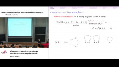 Characters, maps, free cumulants. Lecture 3: Characters, maps, free cumulants and Kerov character polynomials