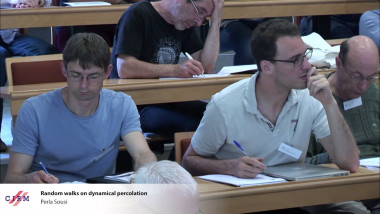 Random walks on dynamical percolation