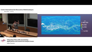 Subsurface flow with uncertainty : applications and numerical analysis issues
