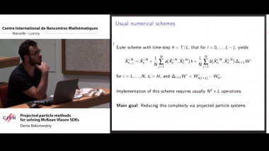 Projected particle methods for solving McKean Vlasov SDEs