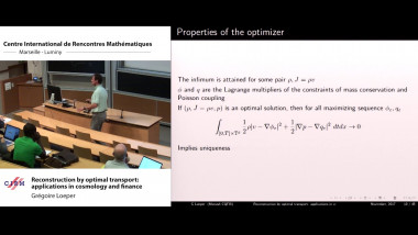 Reconstruction by optimal transport: applications in cosmology and finance