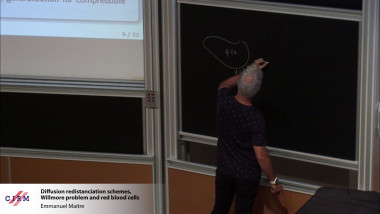 Diffusion redistanciation schemes, Willmore problem and red blood cells