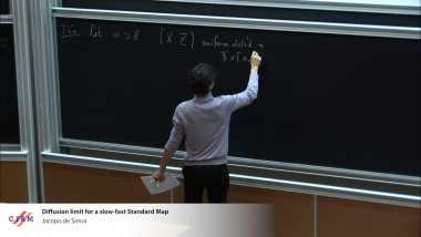 Diffusion limit for a slow-fast standard map