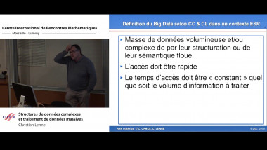 Structures de données complexes et traitement de données massives