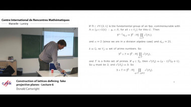 Construction of lattices defining fake projective planes - Lecture 6