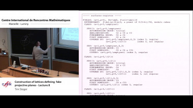 Construction of lattices defining fake projective planes - Lecture 8