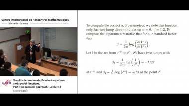 Toeplitz determinants, Painlevé equations, and special functions. Part I: an operator approach - Lecture 3