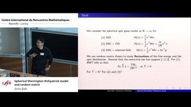 Spherical Sherrington-Kirkpatrick model and random matrix