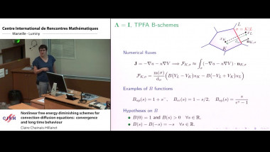 Nonlinear free energy diminishing schemes for convection-diffusion equations: convergence and long time behaviour