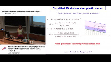 How to extract information on geophysical mass movements from generated seismic waves? - Lecture 3