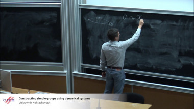 Constructing simple groups using dynamical systems