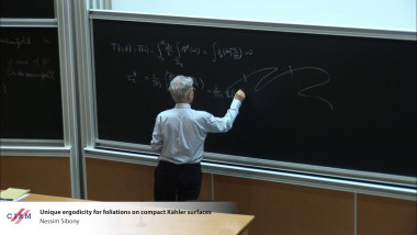 Unique ergodicity for foliations on compact Kähler surfaces