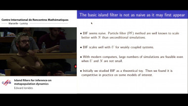 Island filters for inference on metapopulation dynamics