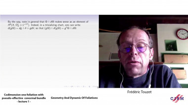 Codimension one foliation with pseudo-effective conormal bundle - lecture 1
