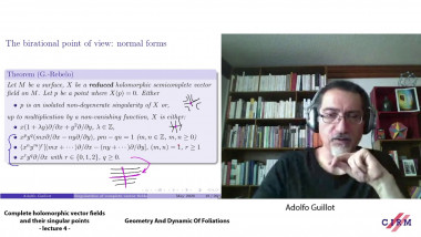 Complete holomorphic vector fields and their singular points - lecture 4