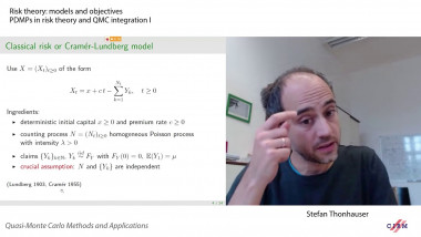 Risk theory: models and objectives PDMPs in risk theory and QMC integration I
