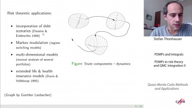 PDMPs and Integrals PDMPs in risk theory and QMC integration II
