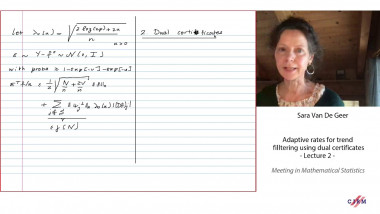 Adaptive rates for trend filtering using dual certificates - Lecture 2