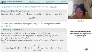 Complexity of Gröbner bases computations and applications to cryptography - lecture 2