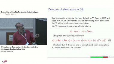Detection and correction of silent errors in the Conjugate Gradient algorithm