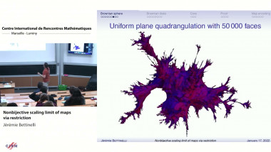 Nonbijective scaling limit of maps via restriction