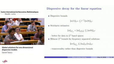Global solutions for one dimensional dispersive models