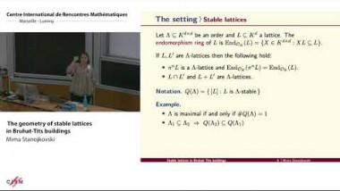 The geometry of stable lattices in Bruhat-Tits buildings