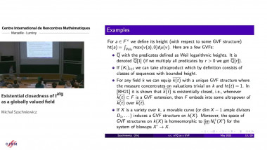 Existential closedness of  $\mathbb{Q}^{alg}$  as a globally valued field