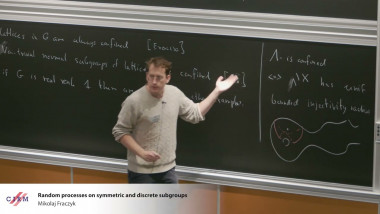 Random processes on symmetric spaces and discrete subgroups