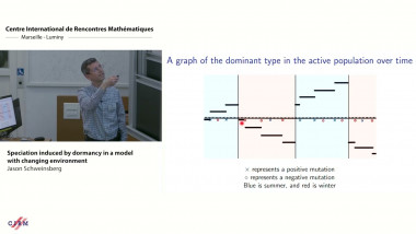 Speciation induced by dormancy in a model with changing environment