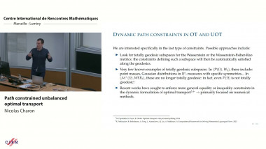 Path constrained unbalanced optimal transport